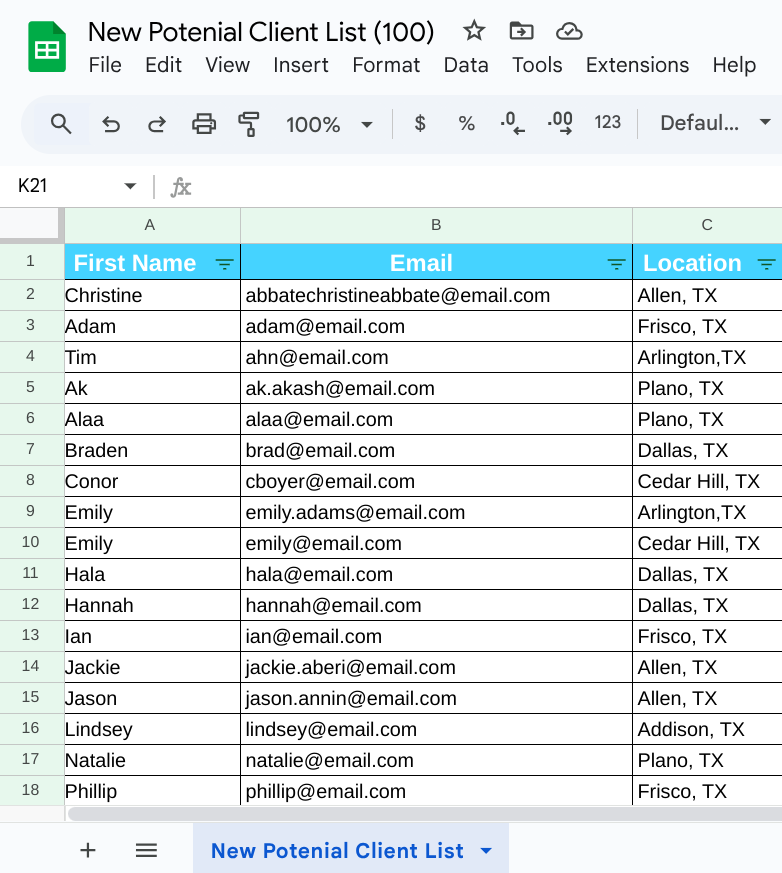 Get 400 Email Addresses